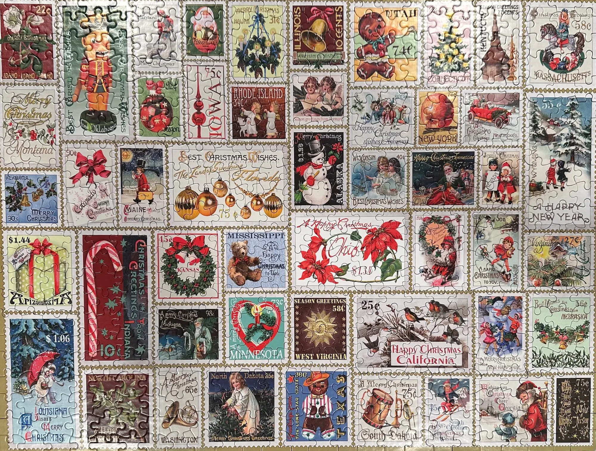 50 States US Stamps Puzzle